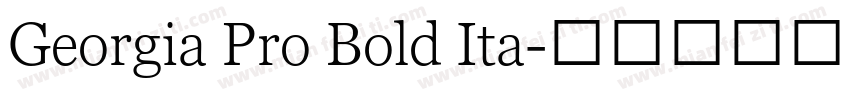 Georgia Pro Bold Ita字体转换